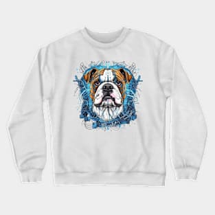 A surreal Electrician English Bulldog t-shirt design that blurs the boundaries between the real Crewneck Sweatshirt